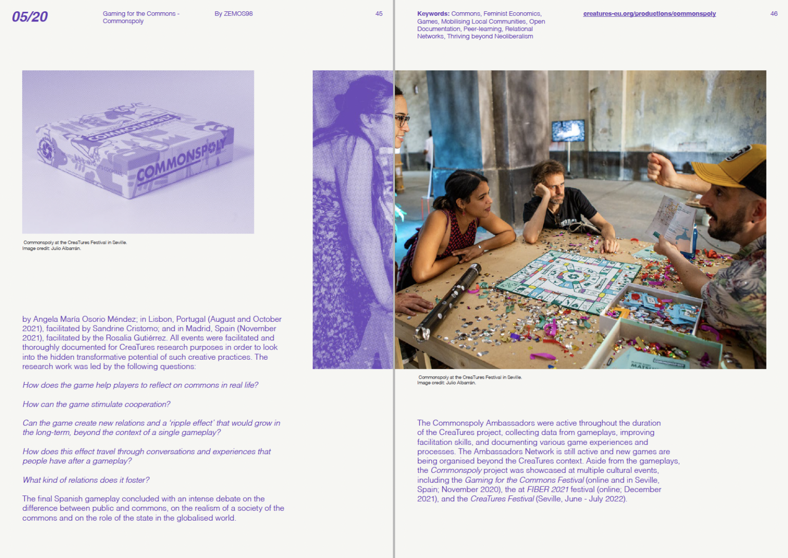 The CreaTures CoLaboratory Catalogue is here CreaTures